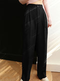 Bomve-Middle Waist Pleated Tapered Pants