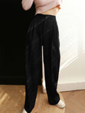 Bomve-Middle Waist Pleated Tapered Pants