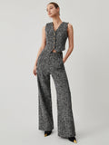 Bomve-Old Money Tweed Straight Leg Pocket Pants