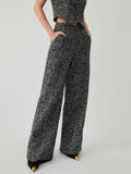 Bomve-Old Money Tweed Straight Leg Pocket Pants