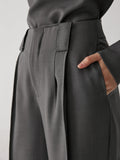 Bomve-Straight Leg Suit Pants