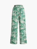 Bomve-Printed Tie Up Pants Set