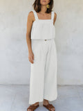 Bomve-Minimalism Cotton & Linen Pants Set