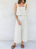 Bomve-Minimalism Cotton & Linen Pants Set