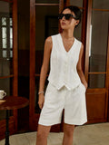 Bomve-Casual Soft Vest With Shorts Set