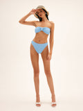 Bomve-Waffle Bandeau Bikini Set