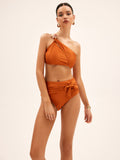 Bomve-Maillard Asymmetrical Knotted Beaded Bikini Set