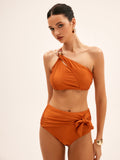 Bomve-Maillard Asymmetrical Knotted Beaded Bikini Set