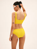 Bomve-Sun-Kissed Textured Solid Bikini Set