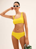 Bomve-Sun-Kissed Textured Solid Bikini Set