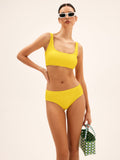 Bomve-Sun-Kissed Textured Solid Bikini Set