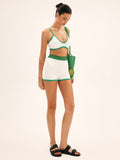 Bomve-Emerald Contrast Bikini Bottom