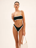 Bomve-Contrast Binding Bikini Set