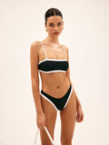 Bomve-Contrast Binding Bikini Set