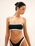 Bomve-Contrast Binding Bikini Set