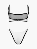 Bomve-Contrast Binding Bikini Set