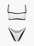 Bomve-Contrast Binding Bikini Set