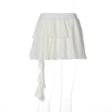 Bomve-Caeli Ruffled Cardigan & Skirt Set