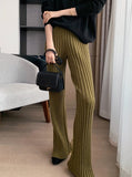 Bomve-Calendre Knit Wide Leg Pants