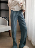 Bomve-Calendre Knit Wide Leg Pants