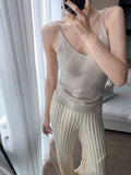 Bomve-Calendre Knit Wide Leg Pants