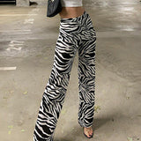 Bomve-Ellia Zebra Print Pant