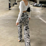 Bomve-Ellia Zebra Print Pant