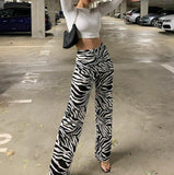 Bomve-Ellia Zebra Print Pant