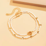 2Pcs/Set Elegant White Imitation Pearl Choker Necklace Women Collares Bridal Wedding Kpop Beaded Chain Fashion Aesthetic Jewelry