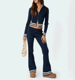 Bomve-Jadira Knitted Pants Set