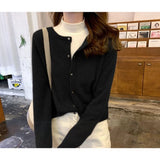 guys in skirts 2024 Wool Cardigan Women's Sweater Coat Cashmere Sweater Loose Solid Color 