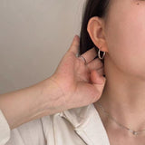 short mens haircut Star Light Wheel Ear Ring Large Circle Neutral Anti-Allergic Simple Earrings Korean Style Light Luxury