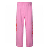 frat outfits Graffiti Letter Sweatpants – Casual Loose Wide-Leg Trousers for Men and Women