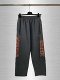 frat outfits Graffiti Letter Sweatpants – Casual Loose Wide-Leg Trousers for Men and Women