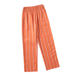 teacher outfits Shiying Summer New Striped Printed Casual Trousers Women's Retro High Waist All-Matching Straight Pants