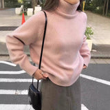 fall outfits women Autumn and Winter Western Style High Lapel Soft Glutinous Wool Sweater Women's Loose Thickened Bottoming Cashmere Sweater