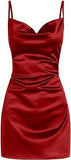 dress Strap Satin Backless Strap Dress Summer Sexy Elegant Socialite Style Strap