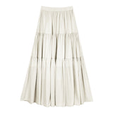 guys in skirts Stitching High Waist Skirt 2024 Gentle Style Loose French Holiday Skirt