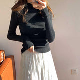 outfit inspo Korean Style Dress Set Women Autumn Winter Solid Base Sweater and Sleeveless Knee-Length Plaid Tweed Dresses