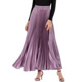 mens christmas outfit Winter outfits Black Friday 97cm High-End Bright Silk Pleated Skirt Spring/Summer Autumn Skirt Women's Louver Skirt Pleated Umbrella Skirt Western Style Long Skirt