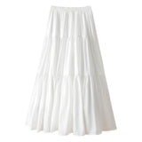 guys in skirts Stitching High Waist Skirt 2024 Gentle Style Loose French Holiday Skirt