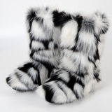 Black Friday Christmas Thanksgiving Furry Boots Y2K Women's Warm Non-Slip Winter Snow Boots