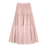 guys in skirts Stitching High Waist Skirt 2024 Gentle Style Loose French Holiday Skirt