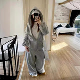 Women's and Men's Fall street style Personalized Street Gray Casual Pants Baggy Sweatpants Pants