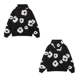 Street Hip Hop Kapok Printed Hooded Sweater Suit Men's Sweatshirt Sweatpants Suit