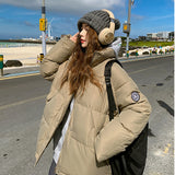 2000s fashion Winter Cotton-Padded Coat for Women 2024 New Cotton-Padded Coat Thickened Cotton-Padded Coat Jacket Korean Style Wear Bread Coat