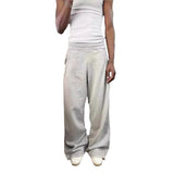 Women's and Men's Fall street style Personalized Street Gray Casual Pants Baggy Sweatpants Pants