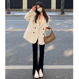 autumn dress Brown Suit Jacket for Women 2024 Spring and Autumn Street style Korean Style Casual Suit