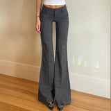 fall Elegant Daily with our Popular Italian Style Fashionable Urban Low Waist Suit Pants