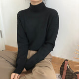 Solid Color Half Turtleneck Sweater for Women 2024 Autumn and Winter New Soft Glutinous Slim Slimming Loose Warm Knitted Bottoming Shirt 